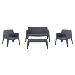 ΣΕΤ LOUNGE 4ΤΜΧ SLEEK HM21275.10 ΓΚΡΙ ΠΟΛΥΠΡΟΠΥΛΕΝΙΟ