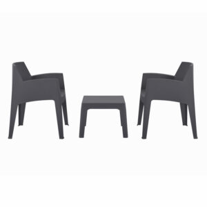 ΣΕΤ 3ΤΜΧ ΠΟΛΥΠΡΟΠΥΛΕΝΙΟΥ SLEEK HM21267.10 ΤΡΑΠΕΖΑΚΙ & 2 ΠΟΛΥΘΡΟΝΕΣ-ΓΚΡΙ