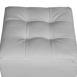 ΣΚΑΜΠΩ 37Χ37Χ35εκ ΜΕ PU ΛΕΥΚΟ PUNK HM264.02