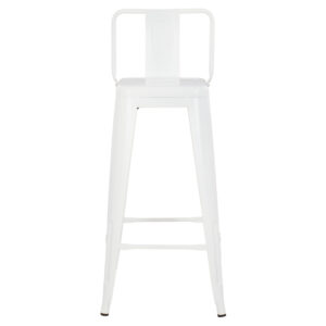 ΣΚΑΜΠΟ BAR ME ΠΛΑΤΗ ΜΕΤΑΛΛΙΚΟ MELITA-PRO HM8643.41 ΛΕΥΚΟ ΜΑΤ 42x42x100Υεκ.