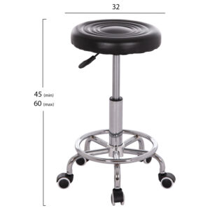 ΣΚΑΜΠΟ ΠΕΡΙΣΤΡΕΦΟΜΕΝΟ ΣΧΕΔΙΑΣΤΗΡΙΟΥ IRIS HM212.21 ΜΑΥΡΟ PU HOMEMARKT Φ32x45-60Υεκ.