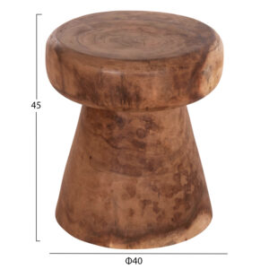 ΣΚΑΜΠΟ-ΤΡΑΠΕΖΑΚΙ ΣΤΡΟΓΓΥΛΟ CUPRE HM9793.11 ΜΑΣΙΦ ΞΥΛΟ SUAR-ΦΥΣΙΚΟ Φ40x45Υεκ.