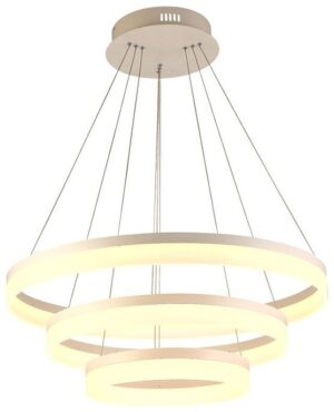 Soft Light V-TAC Κυκλικός Πολυέλαιος με τρεις λεπτούς δακτυλίους 80W Θερμό Λευκό Dimmable σε 3 σκάλες 3906