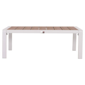 ΤΡΑΠΕΖΑΚΙ ΞΑΠΛΩΣΤΡΑΣ BENTRY HM6276.01 ΑΛΟΥΜΙΝΙΟ ΛΕΥΚΟ--POLYWOOD 100x56x35Υεκ.