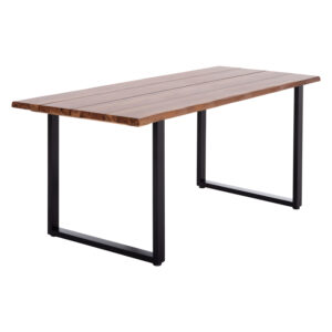 ΤΡΑΠΕΖΙ ΤΡΑΠΕΖΑΡΙΑΣ FRIGGO HM6297.01 ΞΥΛΟ ΑΚΑΚΙΑΣ 3,5εκ πάχος--ΠΟΔΙΑ ΜΕΤΑΛΛΙΚΑ 160x80x77Υεκ.