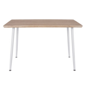 ΤΡΑΠΕΖΙ ΤΡΑΠΕΖΑΡΙΑΣ PALOMA HM8334.02, 120X70X76,5- SONOMA, ΛΕΥΚΑ ΠΟΔΙΑ