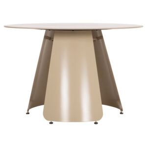 ΤΡΑΠΕΖΙ ΤΡΑΠΕΖΑΡΙΑΣ ΣΤΡΟΓΓΥΛΟ SEDAR HM18326 ΚΕΡΑΜΙΚΟ TOP--ΚΡΕΜ ΜΕΤΑΛ.ΠΟΔΙΑ Φ120x78Υ