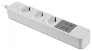 V-TAC Έξυπνο Πολύπριζο Τρεις Θέσεις Λευκό με σύνδεση WiFi Συμβατό με Amazon Alexa και Google Home