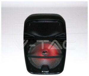 V-TAC Επαναφορτιζόμενο Ηχείο 15W 8inch με Μικρόφωνο Τηλεχειριστήριο και Φωτισμό RGB 7735