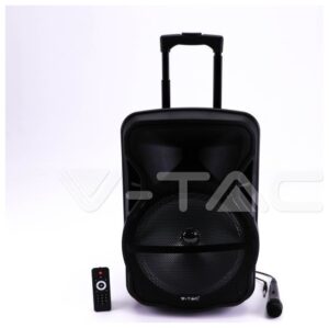 V-TAC Επαναφορτιζόμενο Ηχείο Trolley 35W 12inch με Μικρόφωνο Τηλεχειριστήριο και Φωτισμό RGB 7737