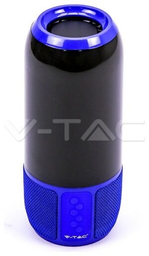 V-TAC Επιτραπέζιο φωτιστικό LED Ηχείο Bluetooth 2x3W RGB με USB και TF Card Χρώμα Μπλε 8569