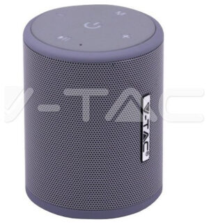 V-TAC Φορητό Ηχείο Bluetooth 5W Επαναφορτιζόμενο 1500mah Γκρι 7720