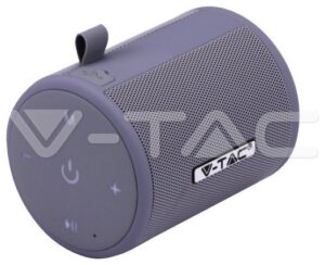 V-TAC Φορητό Ηχείο Bluetooth 5W Επαναφορτιζόμενο 1500mah Γκρι 7720