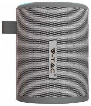 V-TAC Φορητό Ηχείο Bluetooth 5W Επαναφορτιζόμενο 1500mah Γκρι 7720