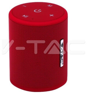 V-TAC Φορητό Ηχείο Bluetooth 5W Επαναφορτιζόμενο 1500mah Κόκκινο 7719