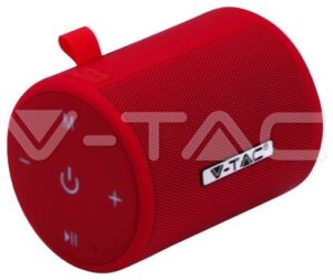 V-TAC Φορητό Ηχείο Bluetooth 5W Επαναφορτιζόμενο 1500mah Κόκκινο 7719