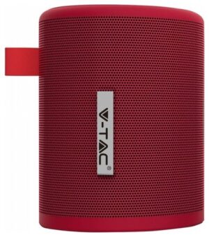 V-TAC Φορητό Ηχείο Bluetooth 5W Επαναφορτιζόμενο 1500mah Κόκκινο 7719