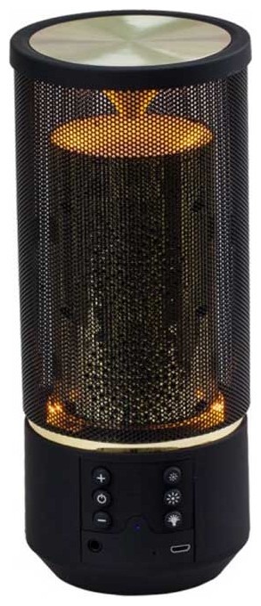 V-TAC Φορητό Ηχείο Bluetooth 6W Επαναφορτιζόμενο 1200mAh με LED 6 επίπεδα φωτισμού και εφέ φλόγας  (TWS Function ) Μαύρο 7724