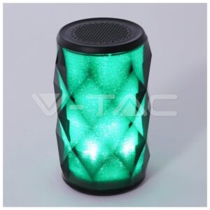 V-TAC Φορητό Μίνι Ηχείο Bluetooth 3W Επαναφορτιζόμενο 1200mAh Crystal RGB LED 7723