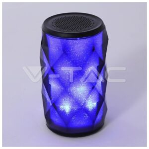 V-TAC Φορητό Μίνι Ηχείο Bluetooth 3W Επαναφορτιζόμενο 1200mAh Crystal RGB LED 7723