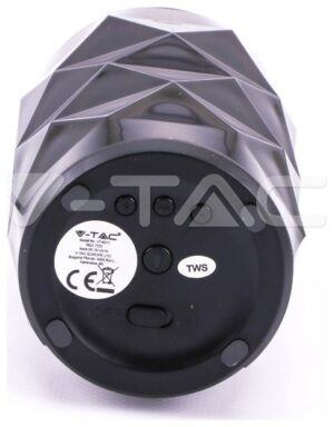 V-TAC Φορητό Μίνι Ηχείο Bluetooth 3W Επαναφορτιζόμενο 1200mAh Crystal RGB LED 7723