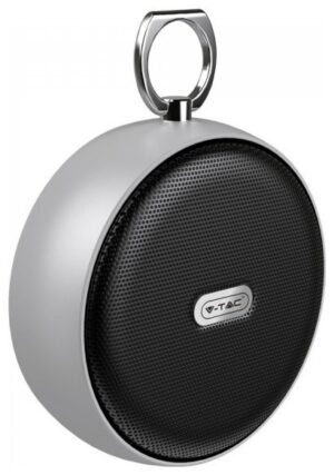 V-TAC Φορητό Μίνι Ηχείο Bluetooth 4W Επαναφορτιζόμενο 800mAh Γκρι 7717