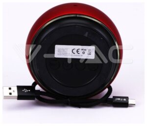 V-TAC Φορητό Μίνι Ηχείο Bluetooth 4W Επαναφορτιζόμενο 800mAh Κόκκινο 7716
