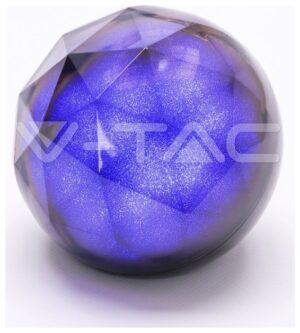 V-TAC Φορητό Μίνι Ηχείο Σφαίρα Bluetooth 3W Επαναφορτιζόμενο 1200mAh Crystal RGB LED 7722