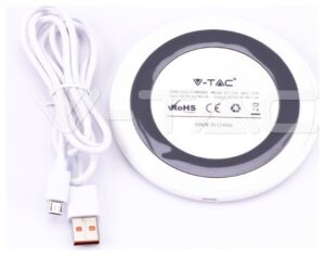 V-TAC Φορτιστής Ασύρματης Γρήγορης Φόρτισης 5A Λευκό 7709