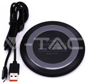 V-TAC Φορτιστής Ασύρματης Γρήγορης Φόρτισης 5A Μαύρος 7708