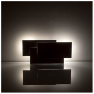 V-TAC Φωτιστικό Τοίχου Απλίκα 12W Παραλληλόγραμμα Μαύρο Φως Ημέρας 8205