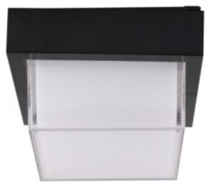 V-TAC LED Φωτιστικό Τοίχου Απλίκα Μαύρο Τετράγωνο Αδιάβροχο 12W Θερμό Λευκό 8543