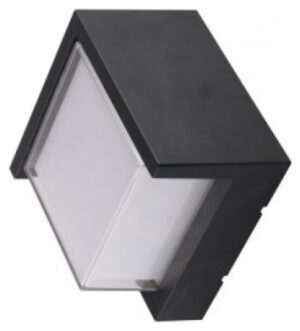 V-TAC LED Φωτιστικό Τοίχου Απλίκα Μαύρο Τετράγωνο με  Ημιπλαίσιο Αδιάβροχο 12W Φως Ημέρας 8540