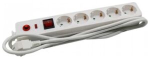 V-TAC Πολύπριζο Ασφαλείας Σούκο Λευκό 5 Θέσεων με Διακόπτη 1,4m Καλώδιο 8818