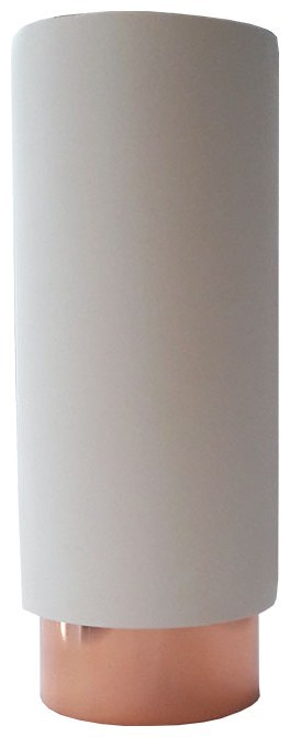 V-TAC Βάση Φωτιστικό Σποτ Εξωτερικό για GU10 Γύψος και Μέταλλο Κυλινδρικό Λευκό με Ροζ Χαλκό 3113