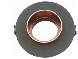 V-TAC Βάση Φωτιστικό Σποτ Χωνευτό για GU10 Γύψος και Μέταλλο Στρογγυλό Γκρι με Ροζ χαλκό 3124