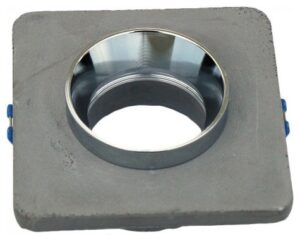 V-TAC Βάση Φωτιστικό Σποτ Χωνευτό για GU10 Γύψος και Μέταλλο Τετράγωνο Γκρι με Χρώμιο 3120