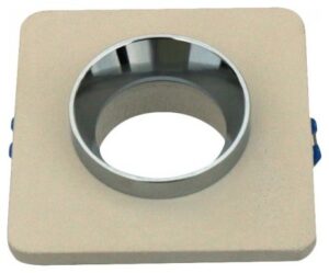 V-TAC Βάση Φωτιστικό Σποτ Χωνευτό για GU10 Γύψος και Μέταλλο Τετράγωνο Υπόλευκο με Χρώμιο 3122