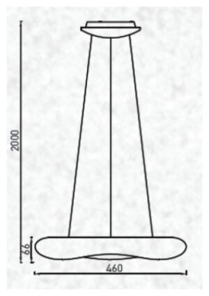 LED V-TAC Κρεμαστό Φωτιστικό Οροφής 32W Στρογγυλό Λευκό Με Αλλαγή Χρώματος Φωτισμού Ντιμαριζόμενο D:460 3958