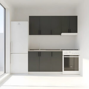 Κουζίνα Modest Σετ 5 Κουτιών Ανθρακί Άνω Κουτιά 170cm Κάτω 110cm