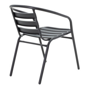 Τραπεζαρία Valor-Tade σετ 5τεμ pakoworld μέταλλο μαύρο-γυαλί 110x60x70εκ