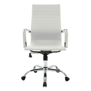 Καρέκλα γραφείου διευθυντή Valter pakoworld λευκό pu 55.5x58x108εκ