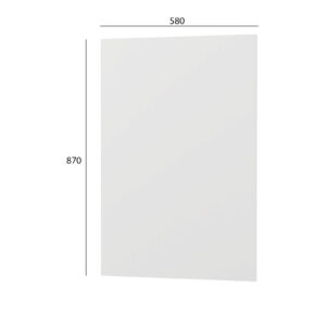 Κάτω Πλαϊνό Κουζίνας Modest Λευκό 58x1.6x87cm