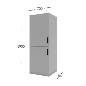 Ντουλάπα Πλυντηρίου Laundry Γκρι 70x68x190cm