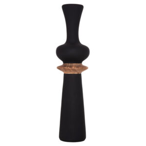 ΔΙΑΚΟΣΜΗΤΙΚΟ ΒΑΖΟ ΔΑΠΕΔΟΥ NEBULA HM4660.01L FIBER CEMENT ΜΑΥΡΟ--ΞΥΛΟ ΤΕΑΚ Φ45x172Υεκ