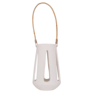 ΕΠΙΤΡΑΠΕΖΙΟ ΦΑΝΑΡΙ ERANTYL HM4696.02L ΛΕΥΚΟ FIBER CEMENT & ΧΕΡΟΥΛΙ RATTAN Φ17x27Yεκ.