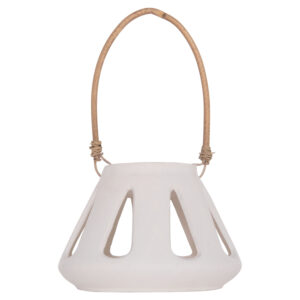 ΕΠΙΤΡΑΠΕΖΙΟ ΦΑΝΑΡΙ ERANTYL HM4696.02S ΛΕΥΚΟ FIBER CEMENT & ΧΕΡΟΥΛΙ RATTAN Φ25x17Yεκ.