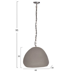 ΦΩΤΙΣΤΙΚΟ ΟΡΟΦΗΣ ΚΡΕΜΑΣΤΟ JAYLEN HM4703.03S FIBER CEMENT ΓΚΡΙ 44x39x30Υεκ.