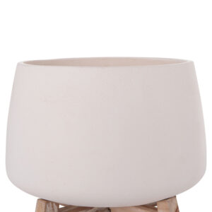 ΓΛΑΣΤΡΑ ΕΣ.ΧΩΡΟΥ FRELLO HM4674.02L ΛΕΥΚΟ FIBER CEMENT--TEAK ΒΑΣΗ 29x29x23,5Υεκ.