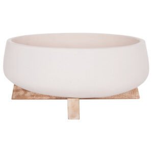 ΓΛΑΣΤΡΑ ΕΣ.ΧΩΡΟΥ FRELLO HM4674.02M ΛΕΥΚΟ FIBER CEMENT--TEAK ΒΑΣΗ 27x26,5x12Υεκ.